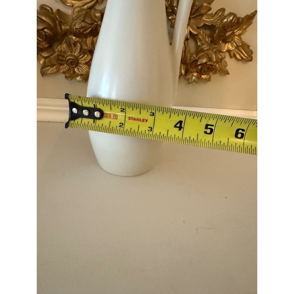 Keramikos Athens Greece White Ceramic Pitcher Vase Mid Century Modern 122 12.5" - Picture 8 of 8